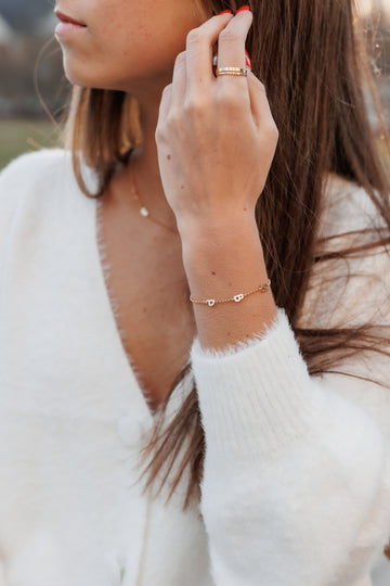 Initial Charm Bracelet – Custom Letter Charm