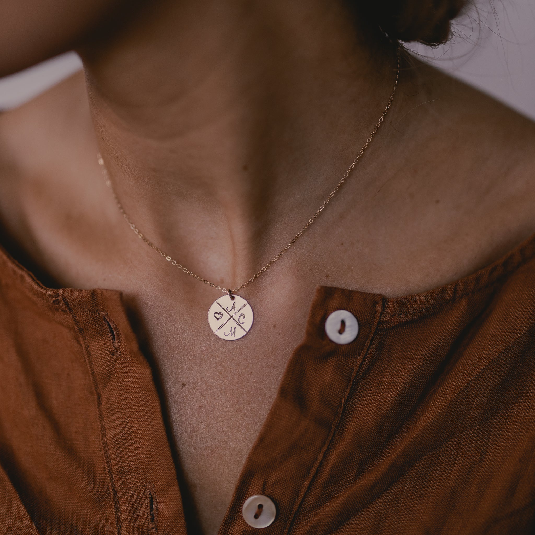 Cross My Initial Pendant Necklace