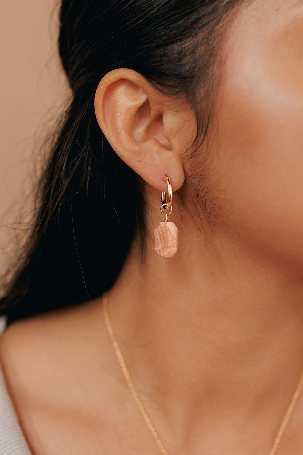 Petal Earthbound Hoop Earring