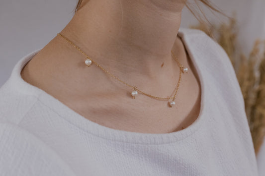 Minimalist Pearl Necklace – Freshwater Pearl Chain