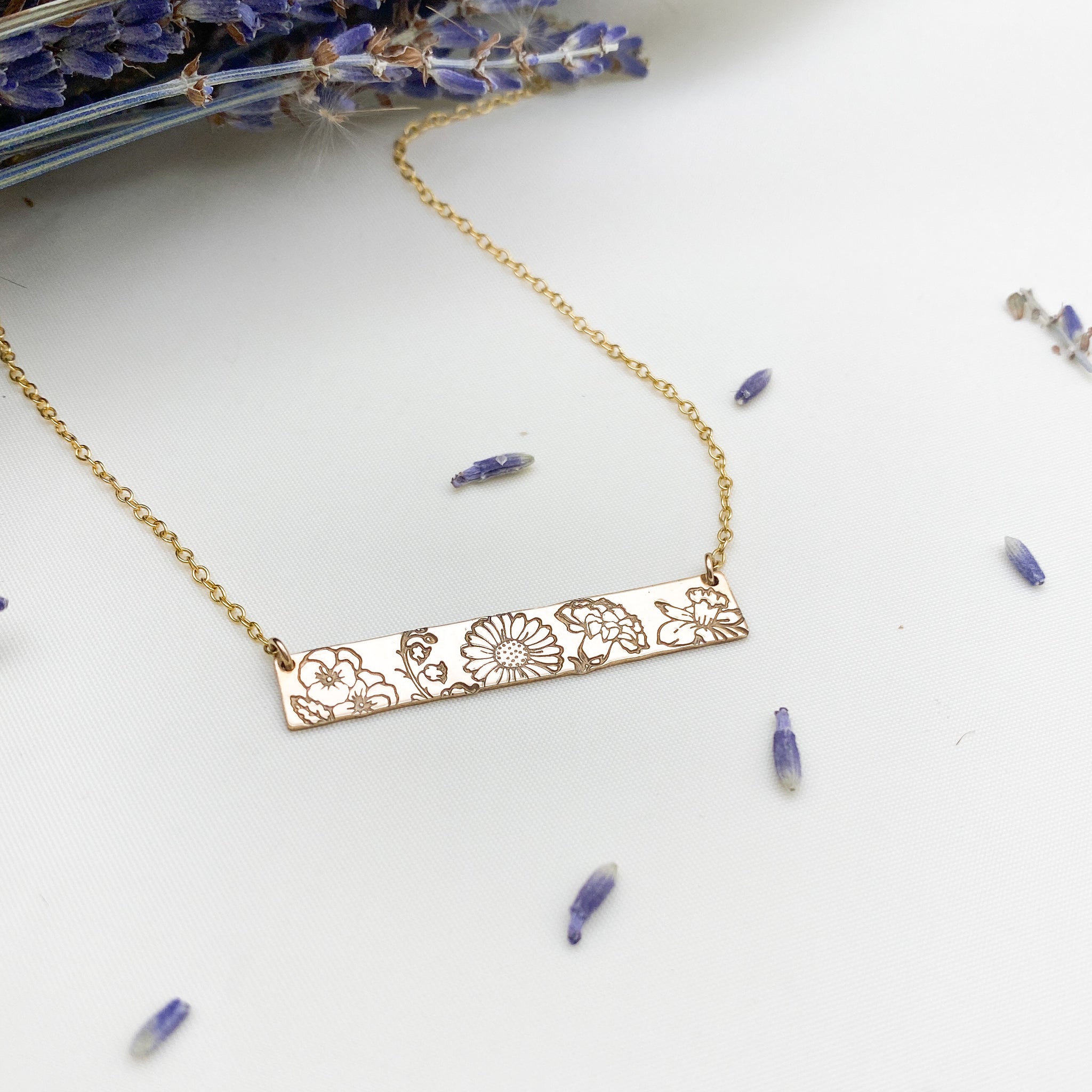 My Floral Garden Bar Necklace