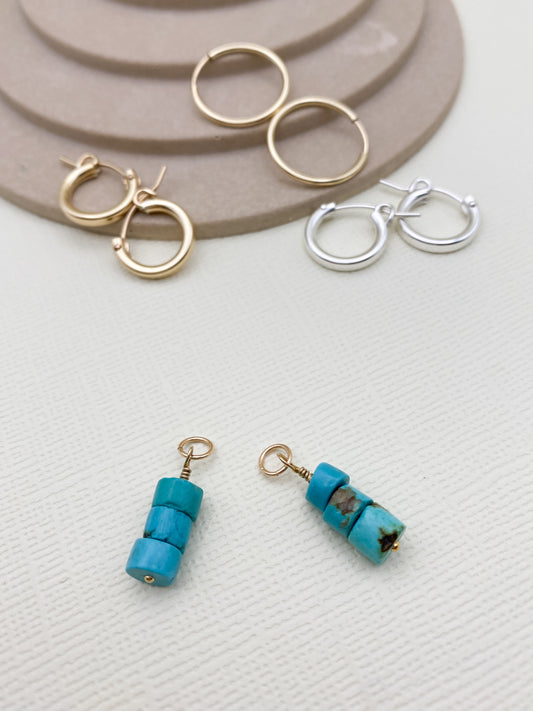 Turquoise Hoop Charm