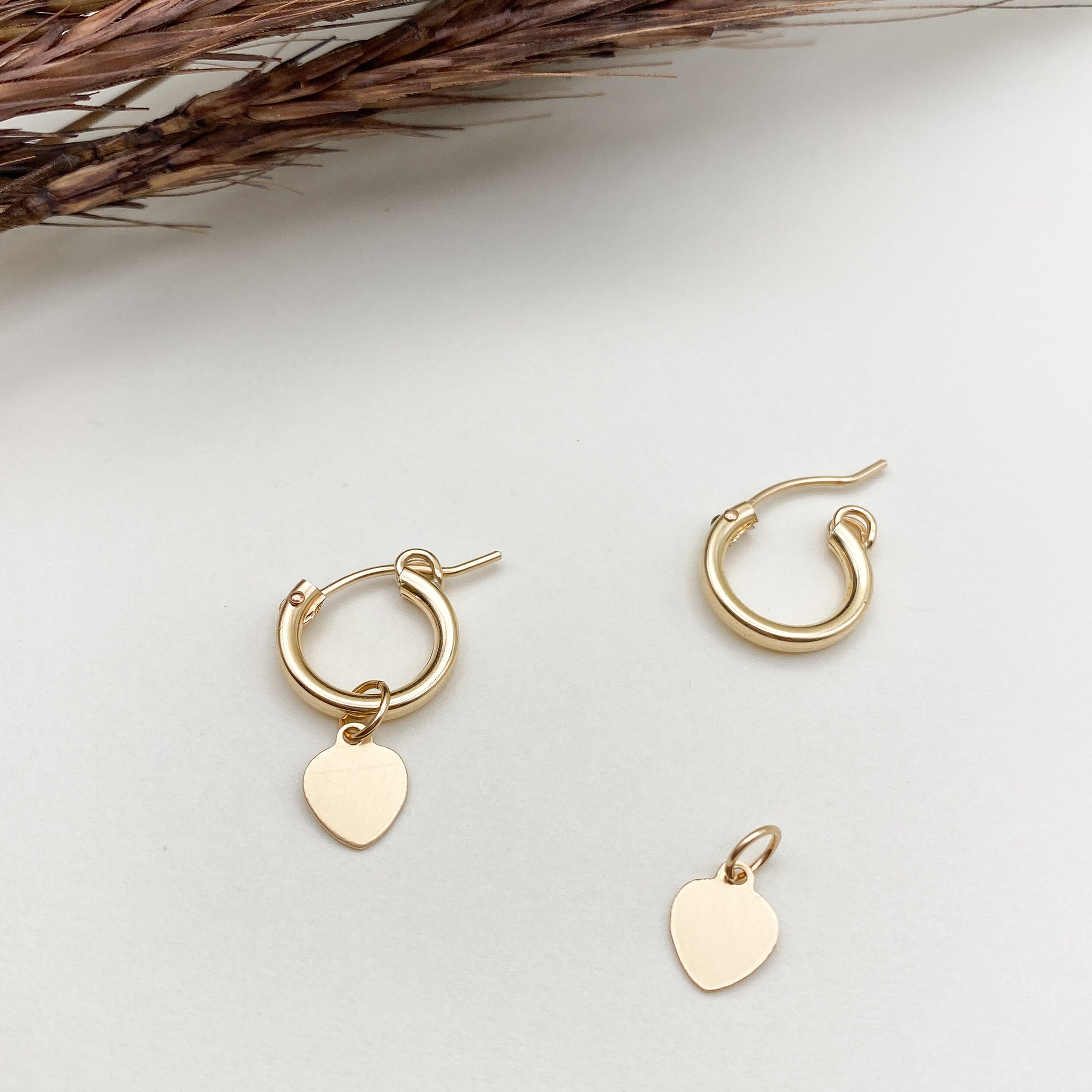 Heart Hoop Charms