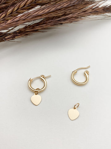 Heart Hoop Charms