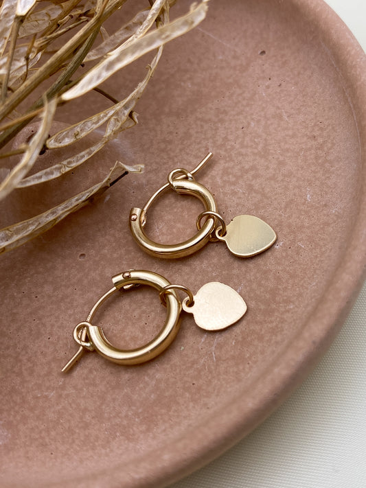 Heart Hoop Charms