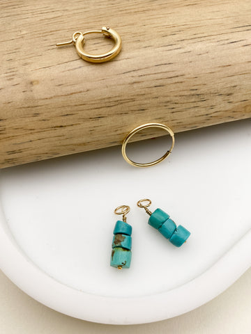 Turquoise Hoop Charm