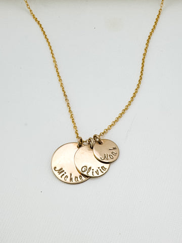 Sydney Disc Necklace - Custom Pendant Necklace