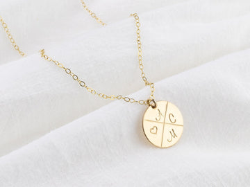 Signature Story Necklace – Personalized Initial Disc